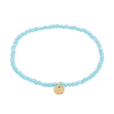 Pilgrim Jewellery - INDIE Armband Skyblue Guldpläterat
