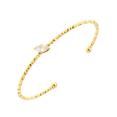 By Jolima - Como Mini Bangle Crystal Gold