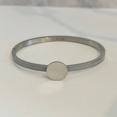 The ShoeLace Brand - Light Blue Silver Cuff Bracelet – Button Base