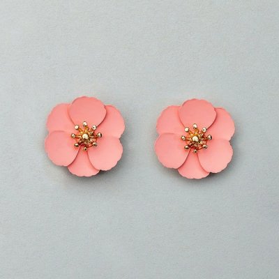 BOW19 Details - Flower small earrings mat pink