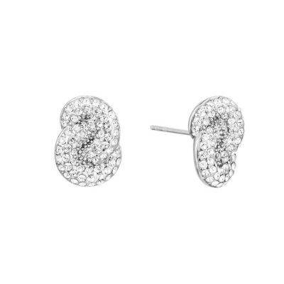 By Jolima - Knot Crystal Stud Steel