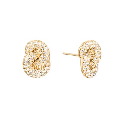 By Jolima - Knot Crystal Stud Gold