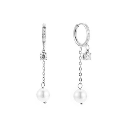 By Jolima - Pearl and Crystal Huggie Steel