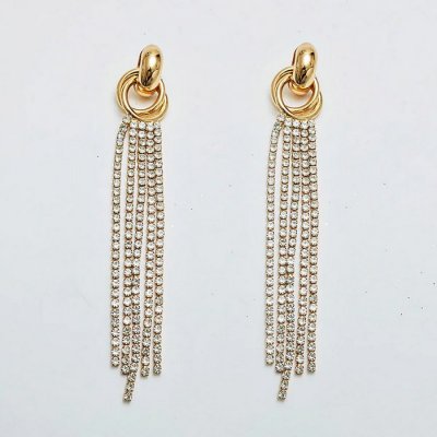 BOW19 Details - Strass Knot Earrings Clear