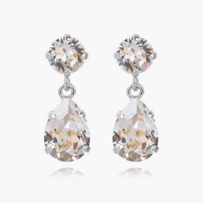 Caroline Svedbom - Mini Drop Earrings Rhodiumplätering Crystal