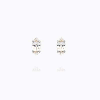 Caroline Svedbom - Petite Navette Earrings Crystal Rhodiumpläterat