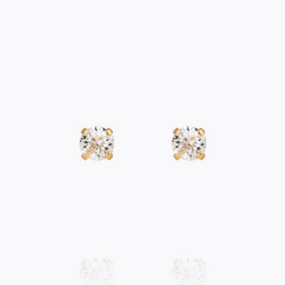 Caroline Svedbom - Mini Stud Earrings Crystal Guldplätering