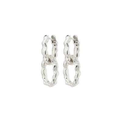 Pilgrim Jewellery - REFLECT Recycled Earrings Silver-plated