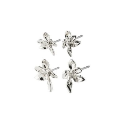Pilgrim Jewellery - Riko Recycled Earrings, 2-in-1 set, Silverplated