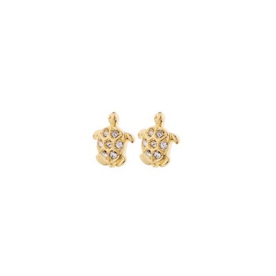Pilgrim Jewellery - Glittering Turtle Earrings Goldplated