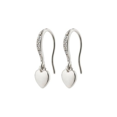 Pilgrim Jewellery - DIXIE Heart Earrings Silver-plated