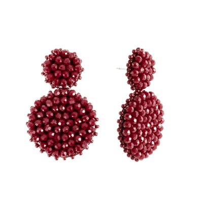 By Jolima - Sanremo Earring Wine Red
