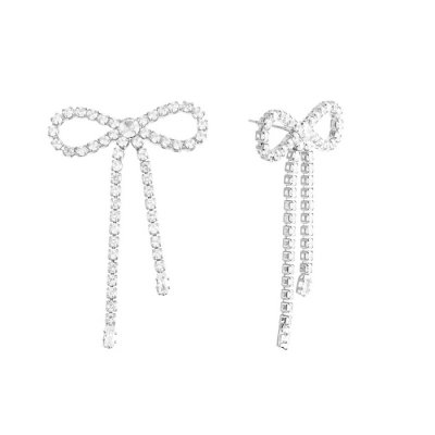 By Jolima - Bow Crystal Large Earring Steel