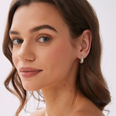 By Jolima - Toscana crystal örhängen guldpläterat