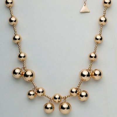 BOW19 Details - Bead Multi Necklace Gold