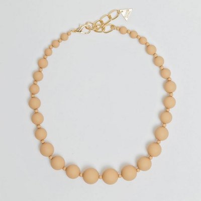 BOW19 Details - Big Bead Necklace Beige