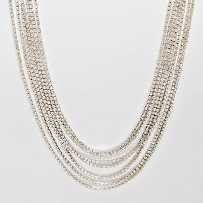 BOW19 Details - Strass Multi Row Necklace