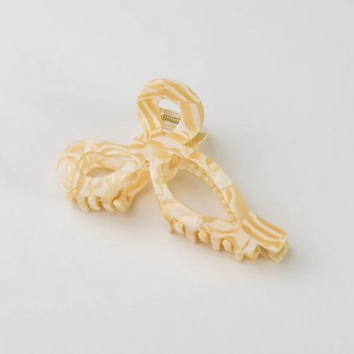 BOW19 Details - Bow Hair Clip Black Beige