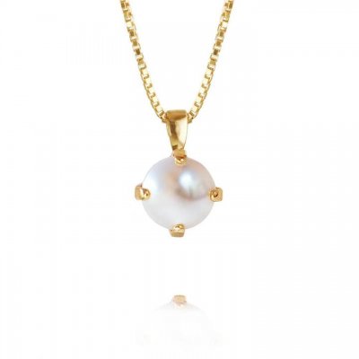 Caroline Svedbom - Classic Petite Necklace / Pearl Gold