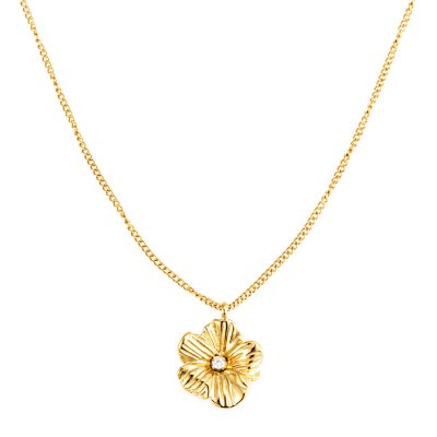 By Jolima - Daisy Crystal Necklace Gold