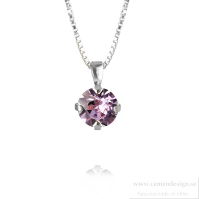 Caroline Svedbom - Classic Petite Necklace / Violet Rhodiumplätering