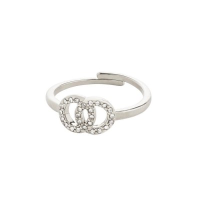 Pilgrim Jewellery - LULU Halos Stack Ring Silverpläterad