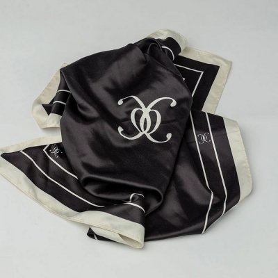 Bow19 Details - Elle Silk Scarf Black