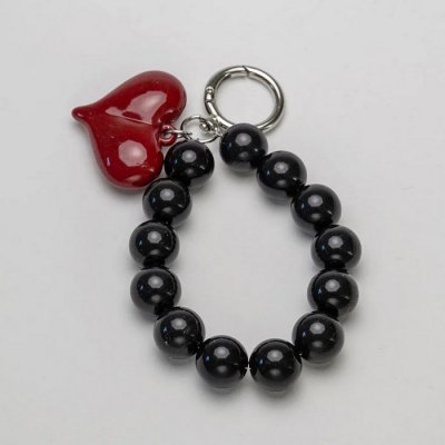 Bow19 Details - Charm Pearl Heart Black